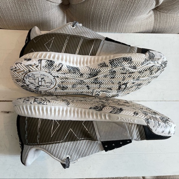 Adidas James Harden Basketball Shoes Gray Black White Mens Size 6.5 - Picture 9 of 16